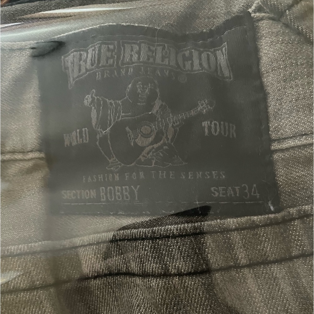 SOLD- True Religion Bobby Light Grey Wash Jeans, Men’s -32- Seat 34 - Picture 7 of 8